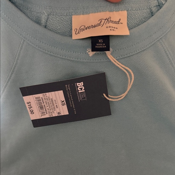Blue Basic Crewneck Sweatshirt - Picture 2 of 4